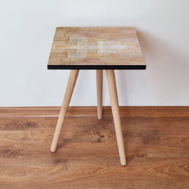 Hanah Home Shp223 Mesa auxiliar Beige y Camel